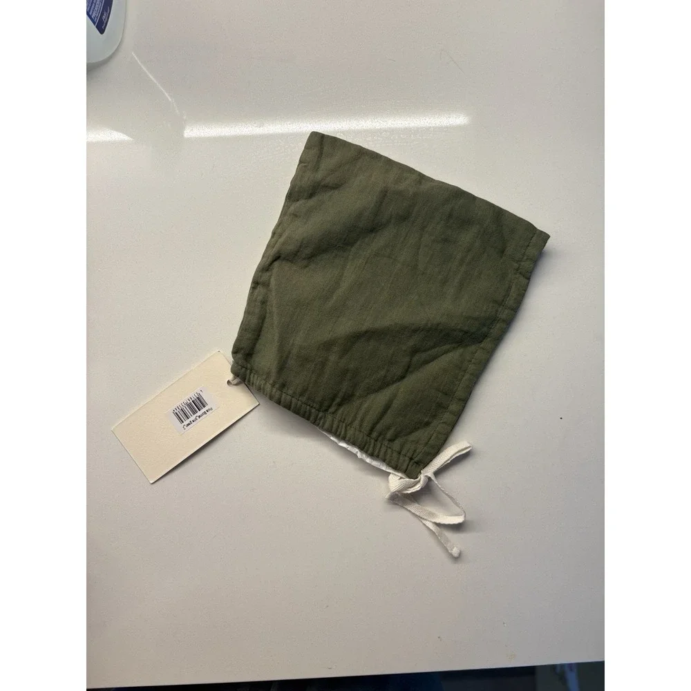 New! LiiLU  Organic Pixie Bonnet in Pine Green 2-4 T